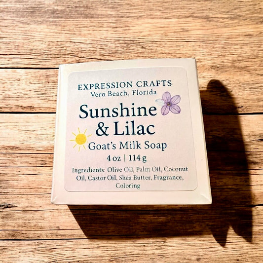 Sunshine & Lilac Goat’s Milk Soap | Expression Soap